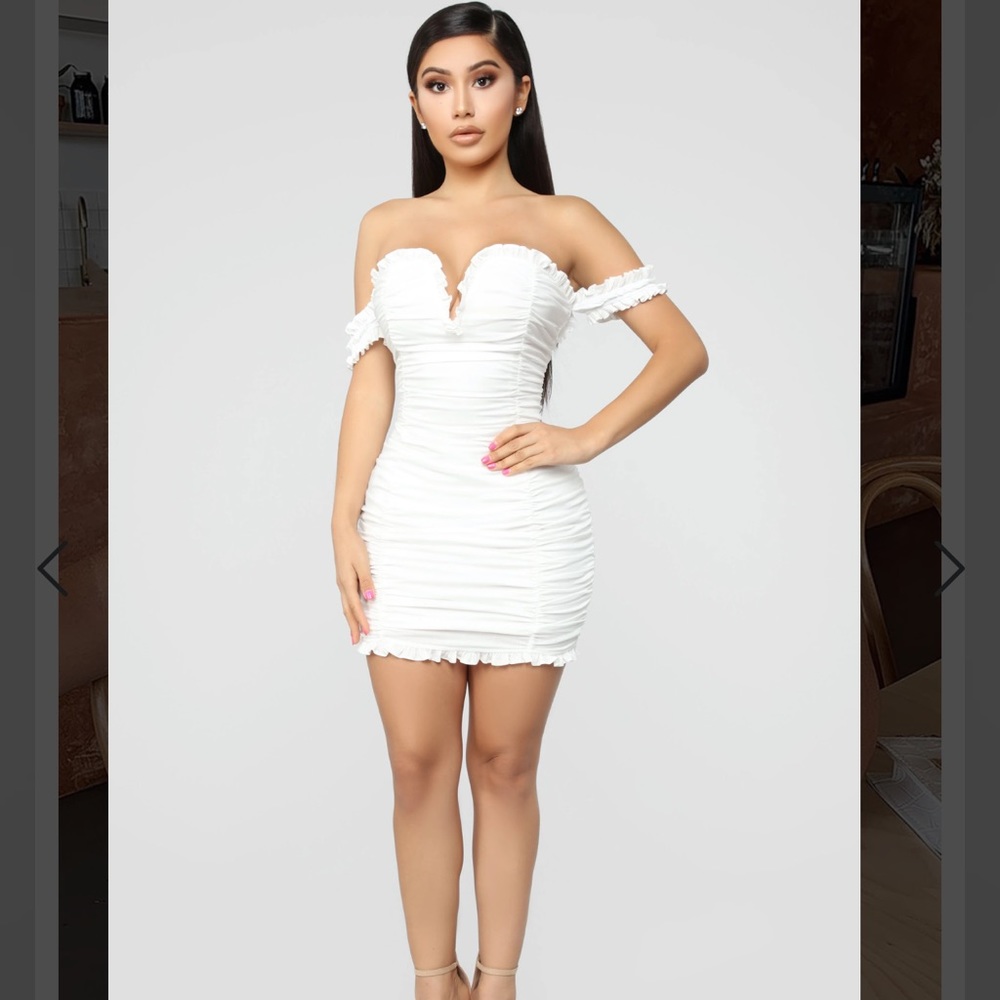 White FashionNova Dress 🤍